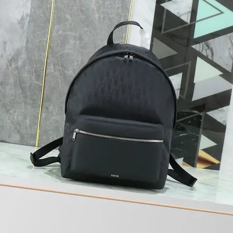 Dior Black Monogram Backpack