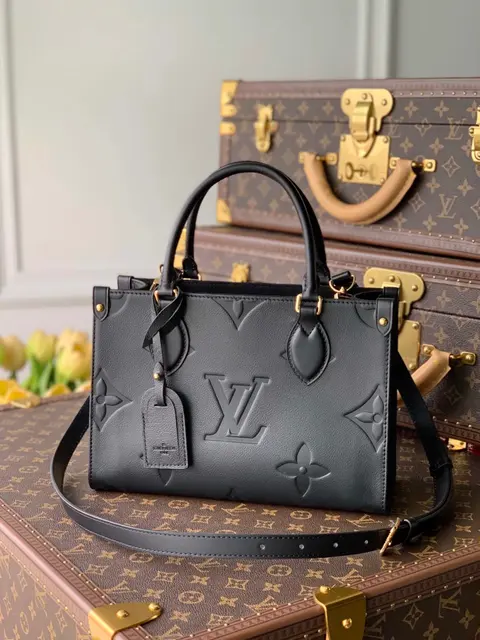 Louis Vuitton Black Monogram Empreinte Tote Bag