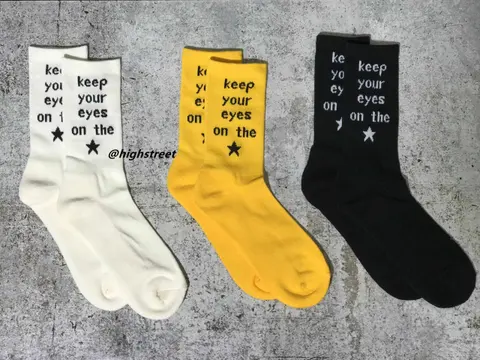 Star Socks Terry-Cotton Mid-Calf Socks