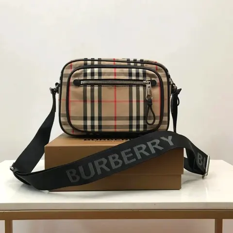 Burberry Check Pattern Crossbody Bag