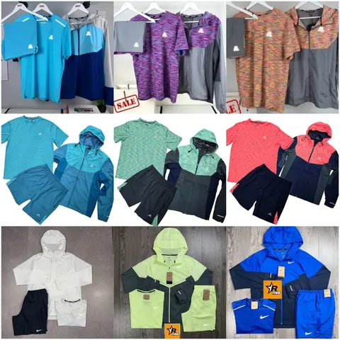Adidas and Nike Men's Running Apparel Sets