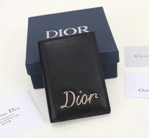 Dior Embroidered Leather Wallet