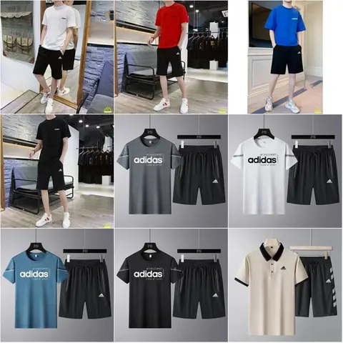 Adidas Men's Sportswear Sets - T-Shirts and Shorts Collection