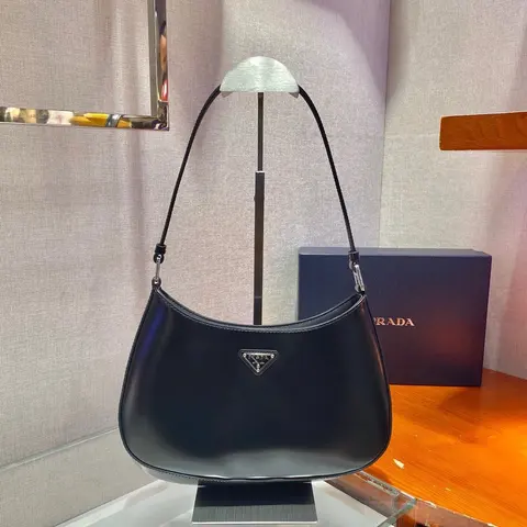 Prada Black Leather Shoulder Bag