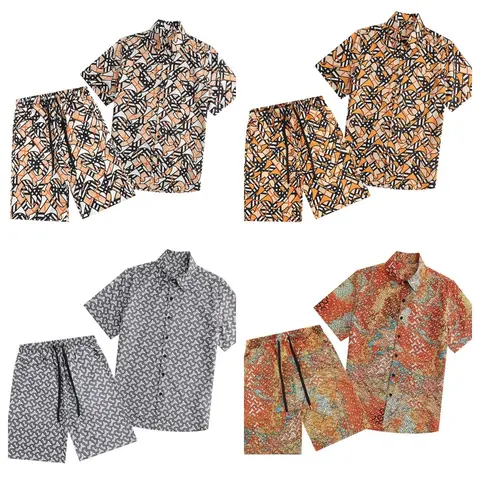 Men's Hawaiian Shirt and Shorts Sets Collection