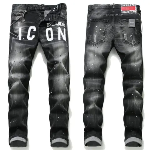 DSQUARED2 ICON Black Distressed Jeans