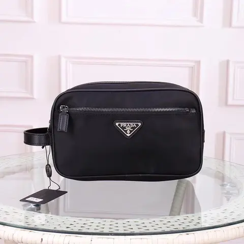 Prada Black Nylon Toiletry Bag