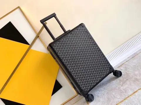 Black Patterned Hardshell Suitcase