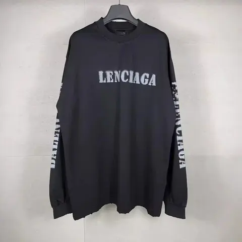 Balenciaga Black Long Sleeve T-Shirt