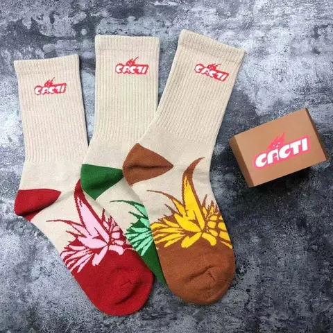 Travis Scott Pineapple Beer Crew Socks - Cotton Towel-Bottom Casual Sport Socks