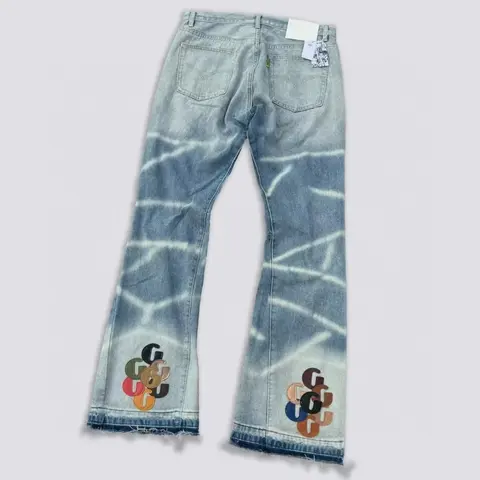 Gucci Logo Embroidered Denim Jeans