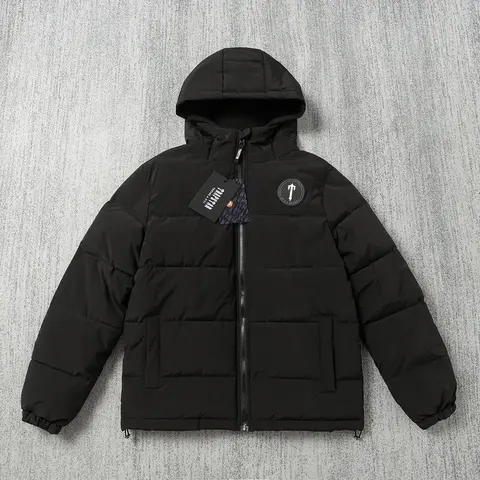 100% Pure Black Hooded Puffer Jacket