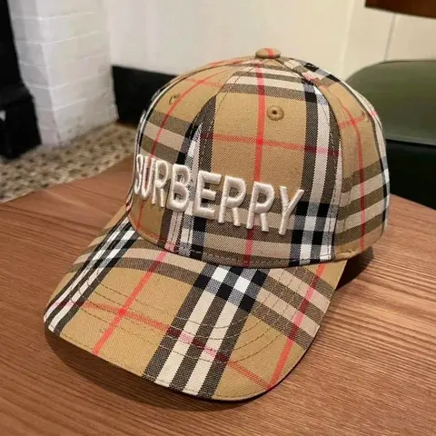 Burberry Check Pattern Baseball Cap