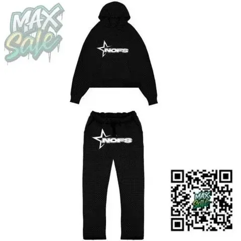 NOPS Black Hoodie and Sweatpants Set