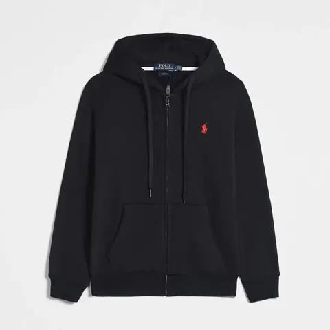 Polo Ralph Lauren Black Zip-Up Hoodie