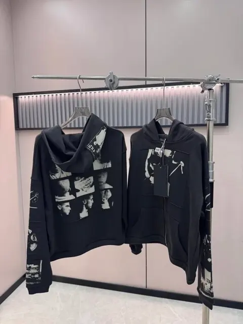 Black Hoodie with Graphic Print Collection