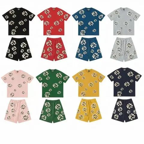 Floral Print Matching T-Shirt and Shorts Sets
