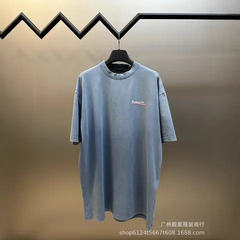 Balencia Oversized Blue T-Shirt