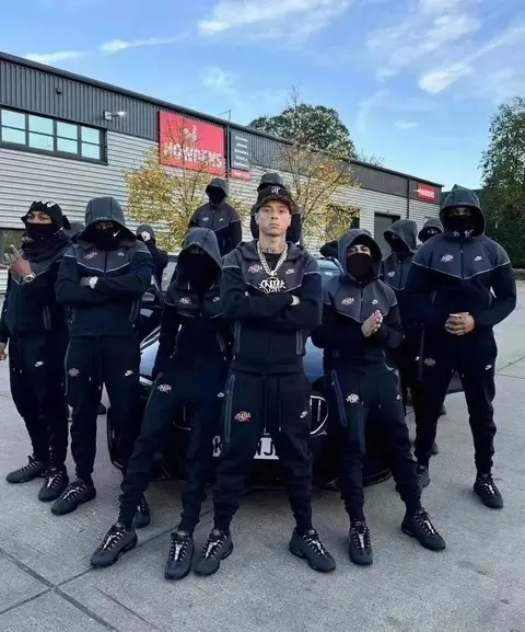 Nike x SKRAT Black Hoodie and Jogger Set