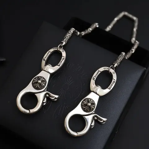 Chrome 925 Sterling Silver Earrings with Floral Design