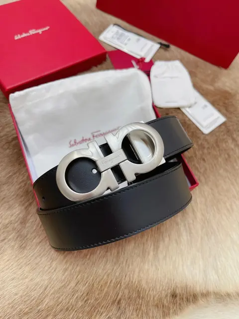 Salvatore Ferragamo Gancini Leather Belt