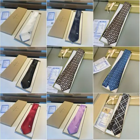Collection of Patterned and Solid Color Ties in Gift Boxes