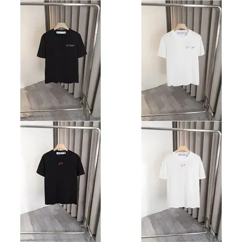 Céline T-Shirt Collection - Black and White Embroidered Tees