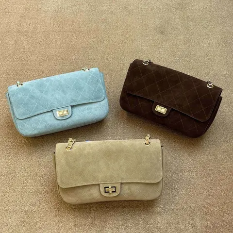 Quilted Suede Crossbody Bag Collection