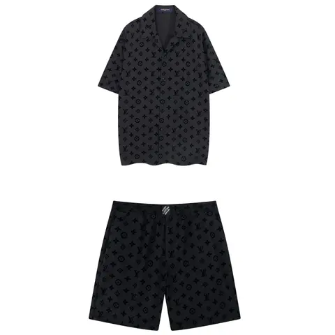 Louis Vuitton Monogram Print Silk Pyjama Set