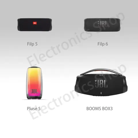 JBL Flip 5, Flip 6, Pulse 5, and Boombox 3 Speaker Collection