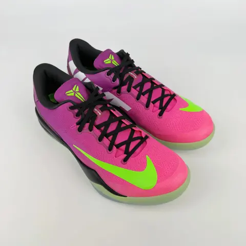 Nike Kobe 8 Protro Pink and Neon Green Basketball Shoes