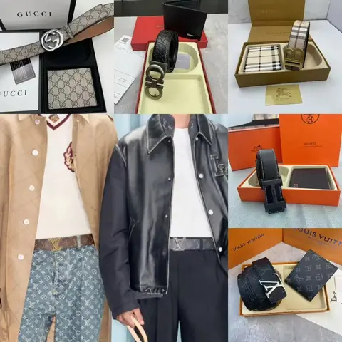 Luxury Men's Fashion Collection - Gucci, Louis Vuitton, Hermès, Burberry Belts and Accessories