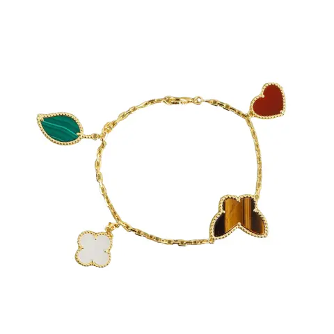 Alhambra Bracelet 4 Motifs in Vermeil Gold CNC