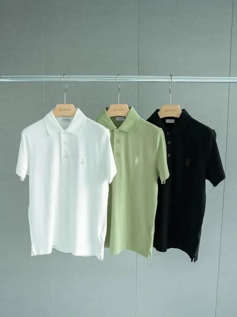 Burberry Polo Shirts - White, Green, Black