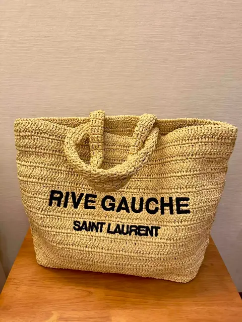 Saint Laurent Rive Gauche Woven Tote Bag