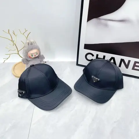Prada Triangular Logo Baseball Cap