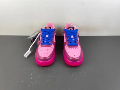 Nike Air Force 1 Low Pink and Blue Sneakers