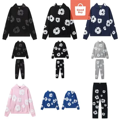 Floral Pattern Hoodie and Jogger Set Collection