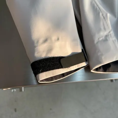 White Lab Coat with Black Cuff Strap