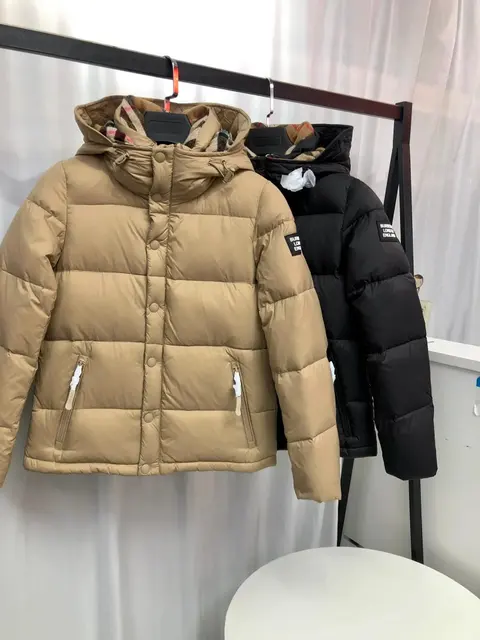 Burberry Down Jacket with Check Lining