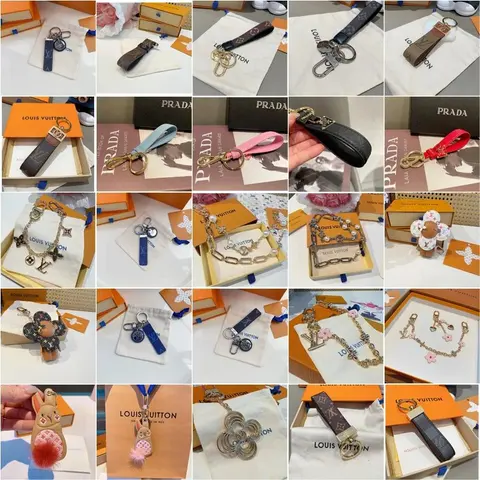 Louis Vuitton and Prada Keychains and Accessories Collection