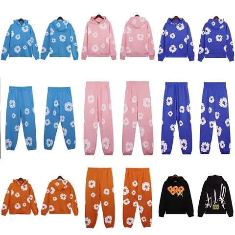 Floral Print Hoodie and Jogger Sets in Multiple Colors