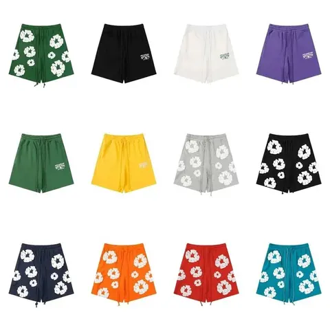 Sweat Shorts Collection with Floral Print and Solid Colors
