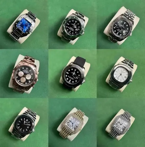 Luxury Watch Collection Featuring Rolex and Cartier Models