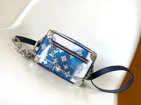 Louis Vuitton Blue Monogram Chain Shoulder Bag