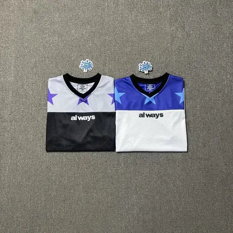 Always Brand V-Neck Sports Jerseys - White/Black and Blue/White
