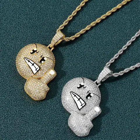 Boo Ghost Diamond Pendant Necklace