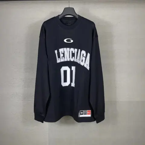 Balenciaga Black Long Sleeve Jersey T-Shirt
