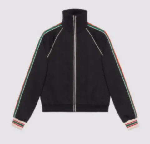 Gucci Black Track Jacket with Web Stripe Details