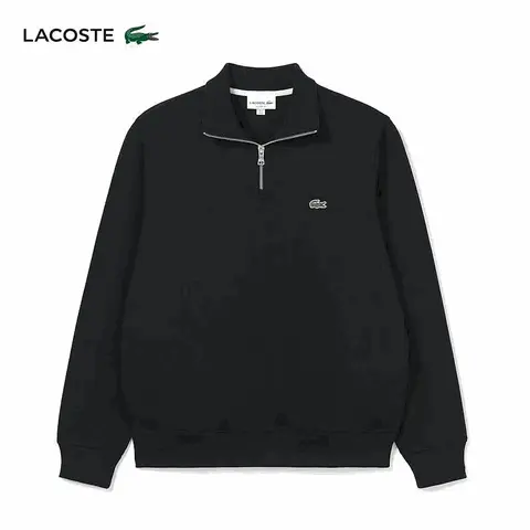 LACOSTE Black Quarter-Zip Sweatshirt